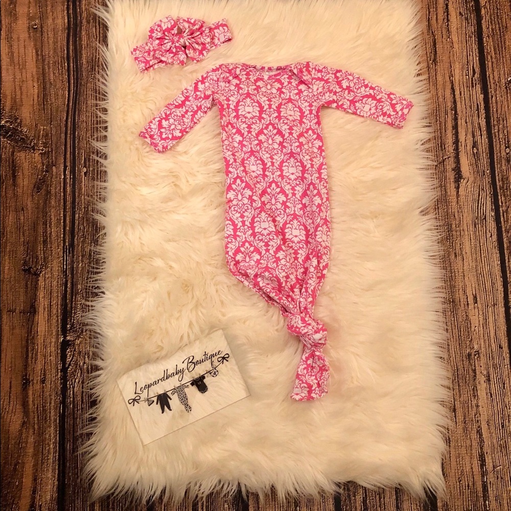 Knotted baby gown boutique